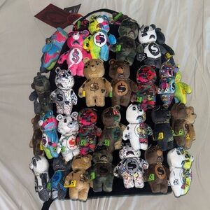 SOLDOUT NWT SPRAYGROUND PACK OF BEARS REAL PLUSH BEARS RUNWAY PIECE BACKPACK